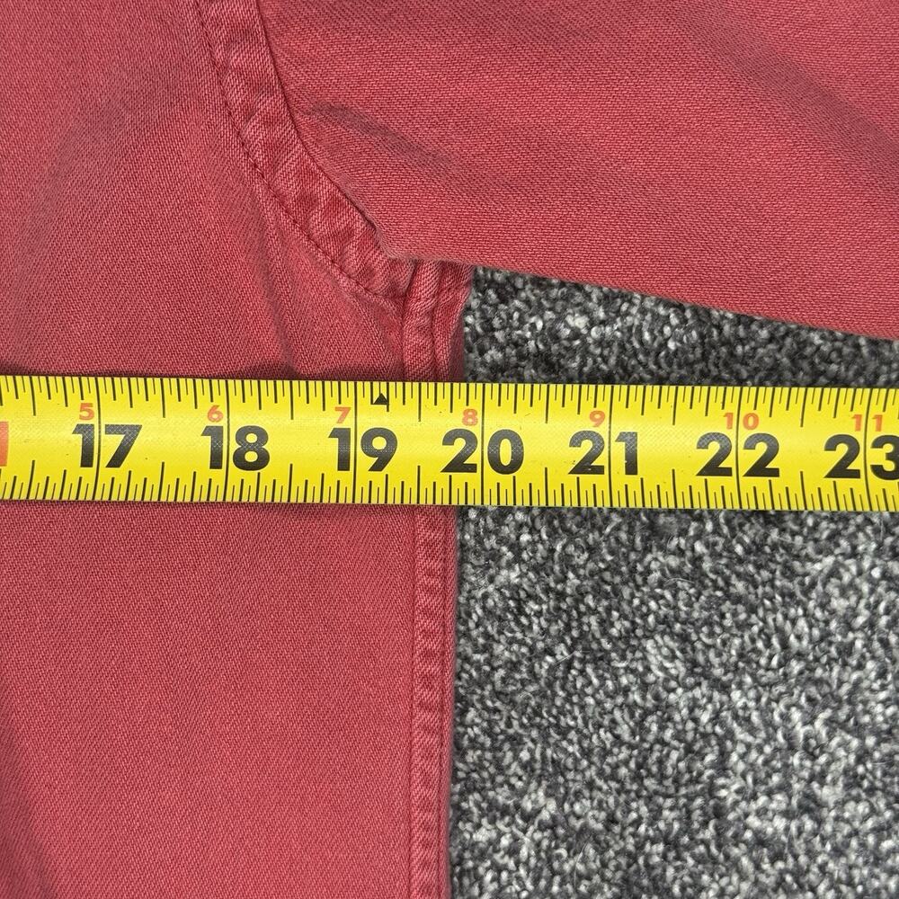Vtg Ralph Lauren Shirt Womens 6 Red Denim Twill Button Down Made In Hong Kong - Picture 7 of 8